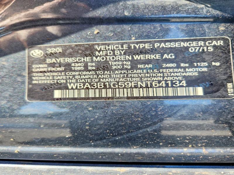 Aukcja sprzedaży 2015 Bmw 320, vin: WBA3B1G59FNT64134, numer aukcji: 57696936