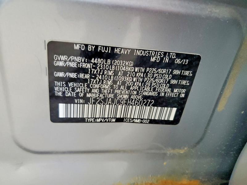 Продажа на аукционе авто 2014 Subaru Forester, vin: JF2SJAJC9EH460272, номер лота: 57112466
