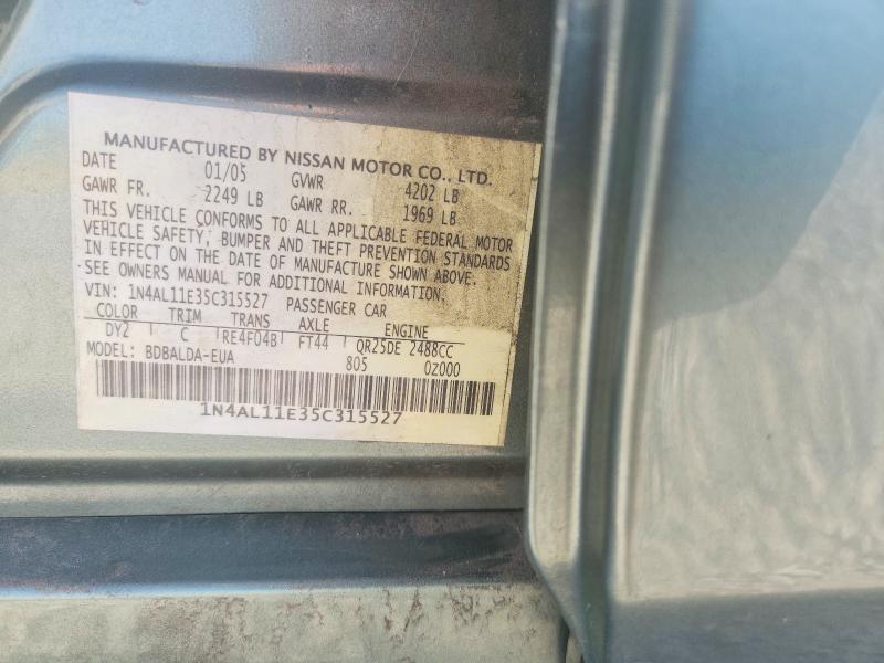 Продажа на аукционе авто 2005 Nissan Altima, vin: 1N4AL11E35C315527, номер лота: 85989545