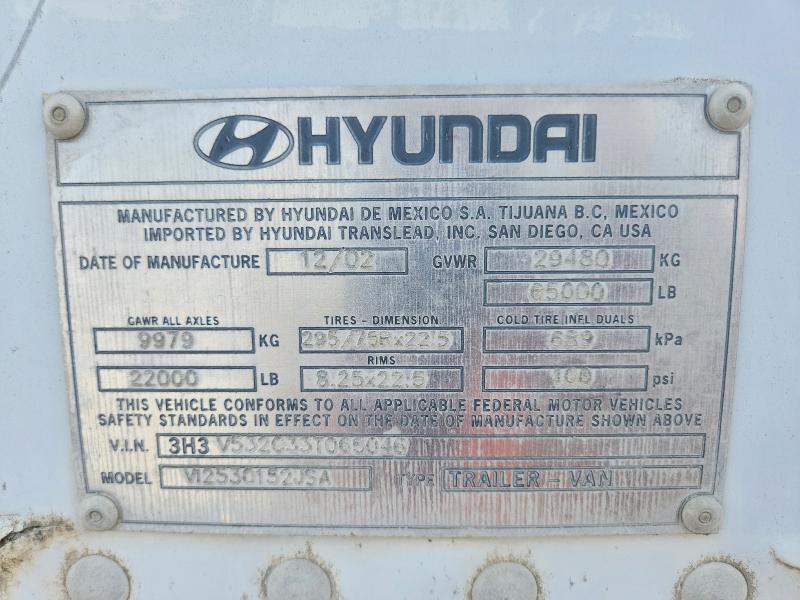 Продаж на аукціоні авто 2003 Hyundai Unknown, vin: 3H3V532C33T065046, номер лоту: 56465446