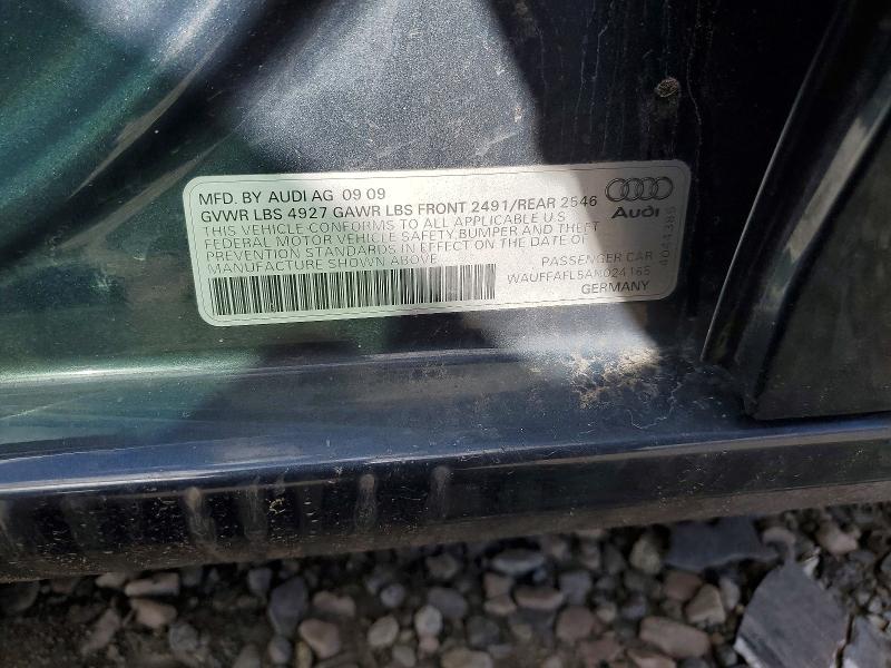51922886 :رقم المزاد ، WAUFFAFL5AN024165 vin ، 2010 Audi A4 مزاد بيع