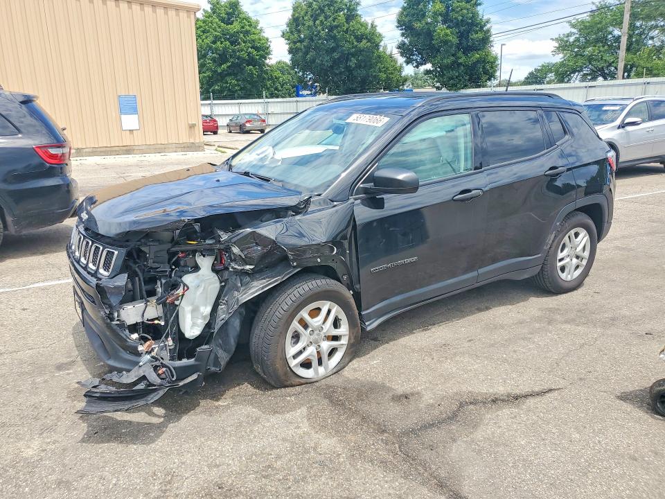 Продаж на аукціоні авто 2018 Jeep Compass, vin: 3C4NJCAB4JT105438, номер лоту: 58179066