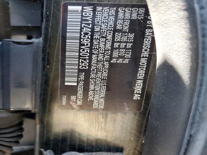 Продажа на аукционе авто 2015 Bmw I3, vin: WBY1Z4C59FV501293, номер лота: 56157076