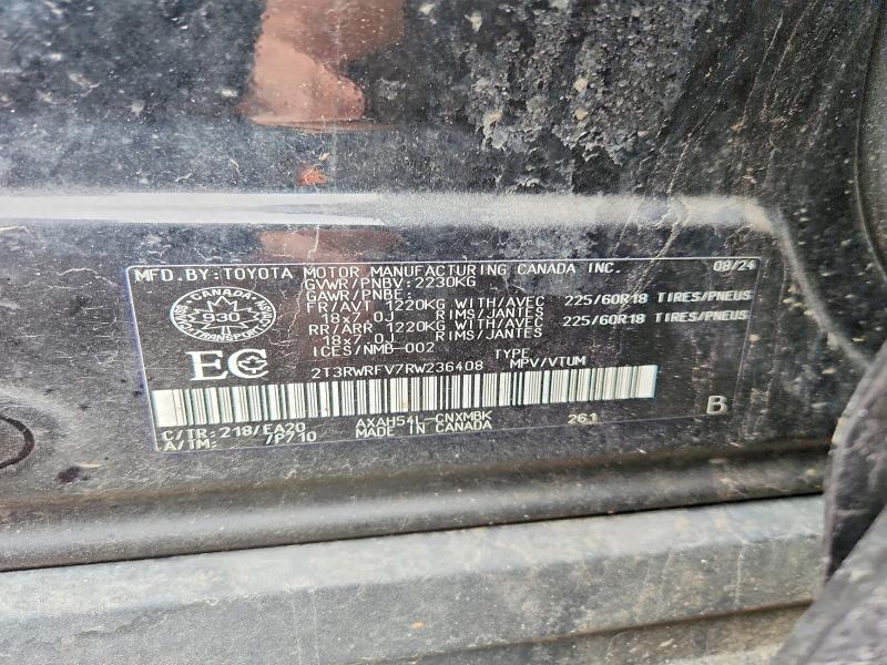 Продажа на аукционе авто 2024 Toyota Rav4 Hybrid, vin: 2T3RWRFV7RW236408, номер лота: 57420076
