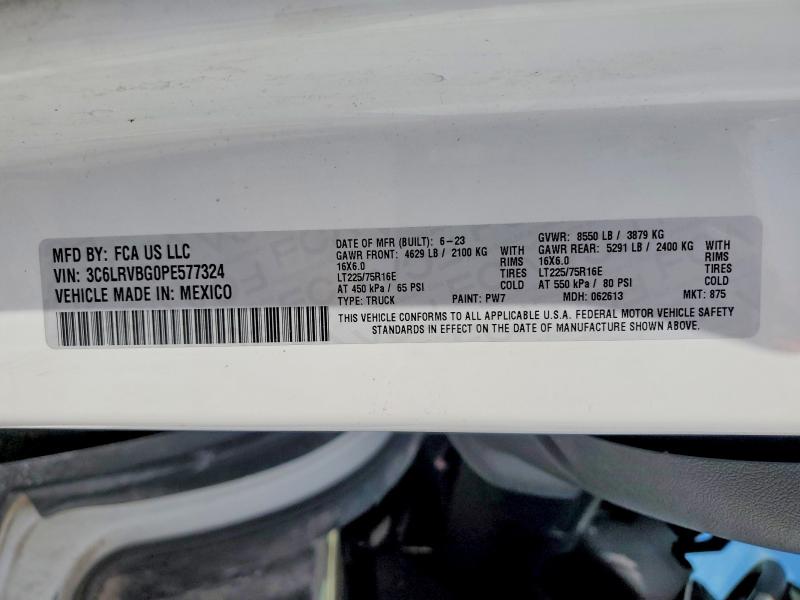 Aukcja sprzedaży 2023 Ram Promaster 1500, vin: 3C6LRVBG0PE577324, numer aukcji: 58602106