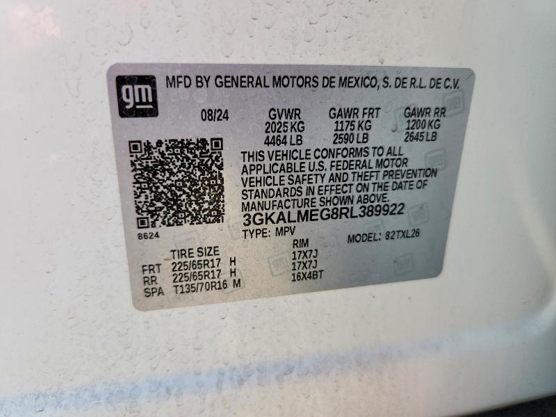 57549306 :رقم المزاد ، 3GKALMEG8RL389922 vin ، 2024 Gmc Terrain مزاد بيع