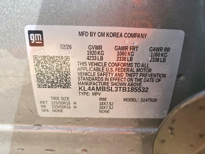 Aukcja sprzedaży 2026 Buick Encore Gx, vin: KL4AMBSL3TB185532, numer aukcji: 56528386