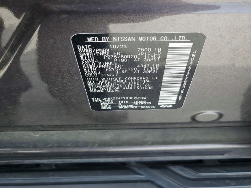 Aukcja sprzedaży 2024 Infiniti Qx80, vin: JN8AZ2AE7R9329162, numer aukcji: 56117806