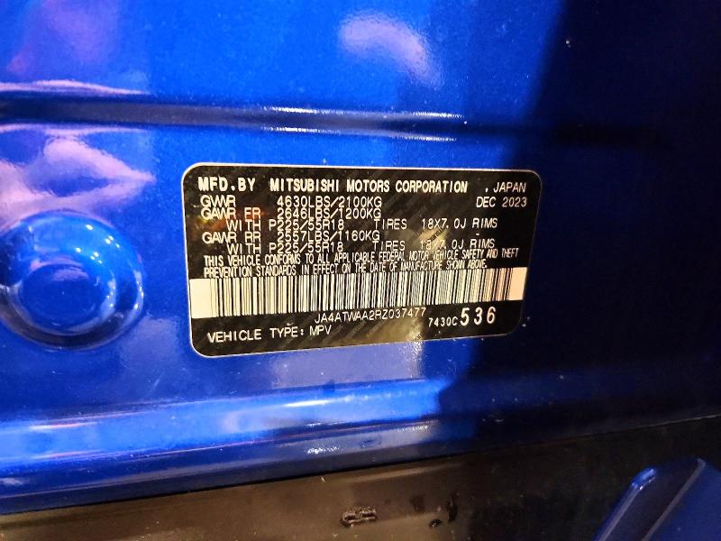 Продажа на аукционе авто 2024 Mitsubishi Eclipse Cross, vin: JA4ATWAA2RZ037477, номер лота: 58797616