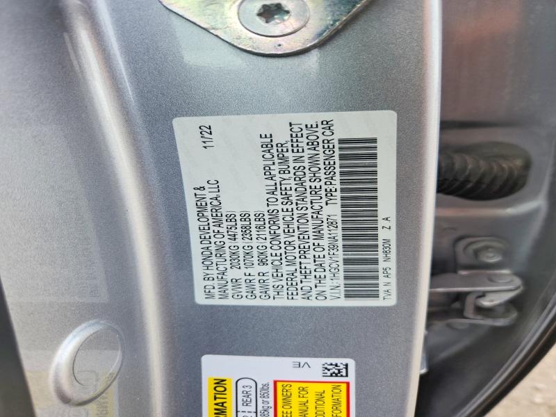 Aukcja sprzedaży 2022 Honda Accord, vin: 1HGCV1F39NA112871, numer aukcji: 58018696