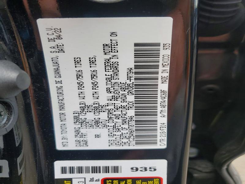 Aukcja sprzedaży 2022 Toyota Tacoma, vin: 3TYCZ5AN6NT077846, numer aukcji: 57332416