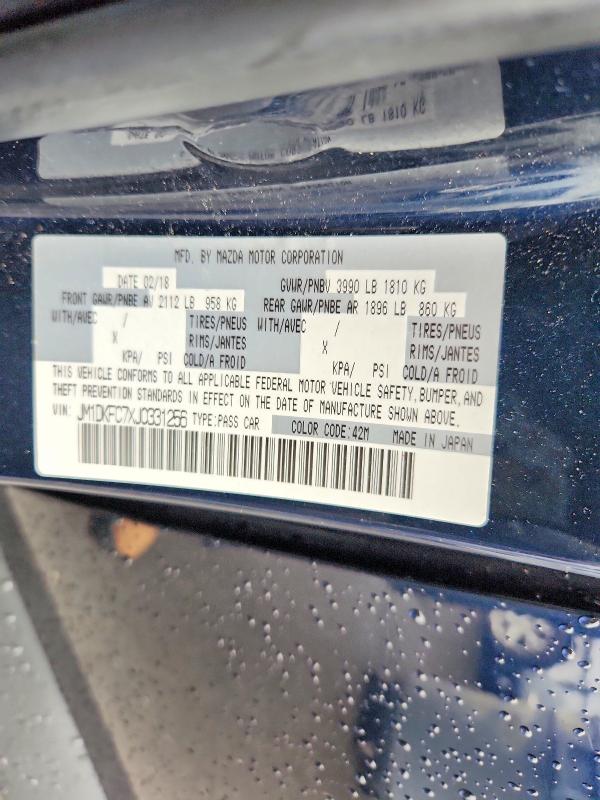 Продажа на аукционе авто 2018 Mazda Cx-3, vin: JM1DKFC7XJ0331256, номер лота: 58246856