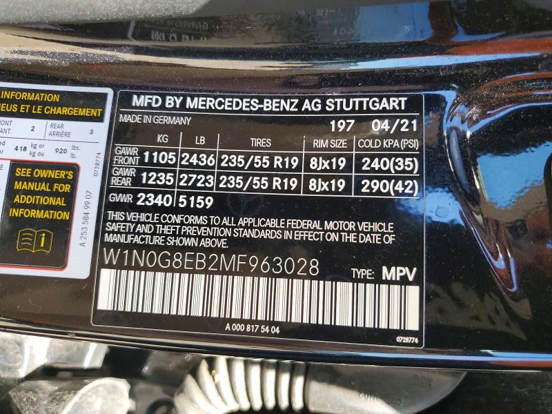 Продаж на аукціоні авто 2021 Mercedes-benz Glc, vin: W1N0G8EB2MF963028, номер лоту: 57865336