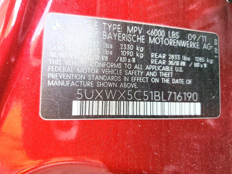 2011 Bmw X3 მანქანა იყიდება აუქციონზე, vin: 5UXWX5C51BL716190, აუქციონის ნომერი: 56291756