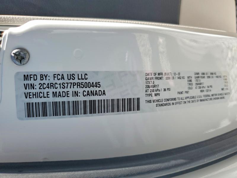 2023 Chrysler Pacifica მანქანა იყიდება აუქციონზე, vin: 2C4RC1S77PR500445, აუქციონის ნომერი: 55051236