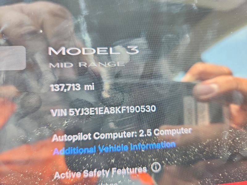 2019 Tesla Model 3 მანქანა იყიდება აუქციონზე, vin: 5YJ3E1EA8KF190530, აუქციონის ნომერი: 56161846