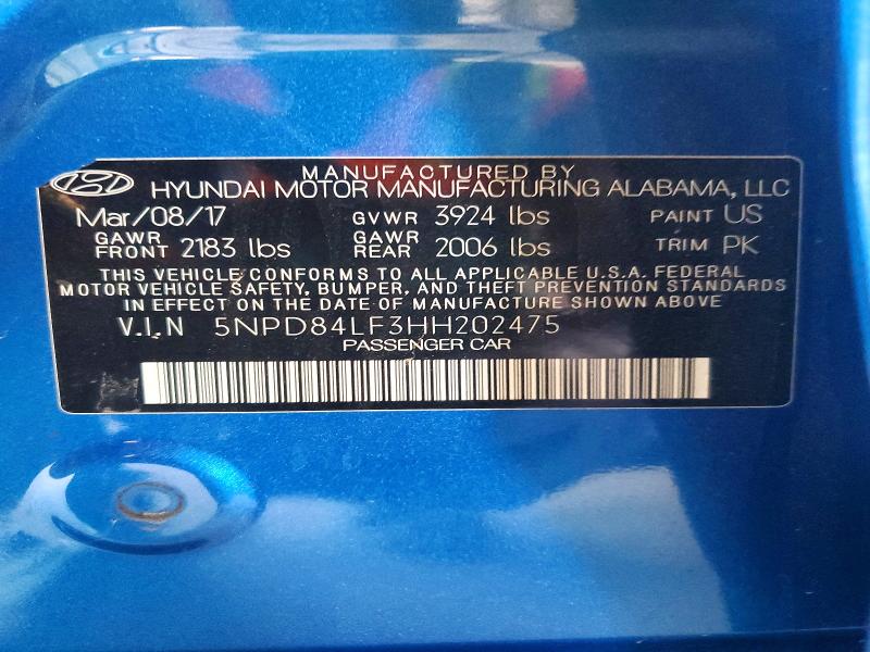 Aukcja sprzedaży 2017 Hyundai Elantra, vin: 5NPD84LF3HH202475, numer aukcji: 57595086