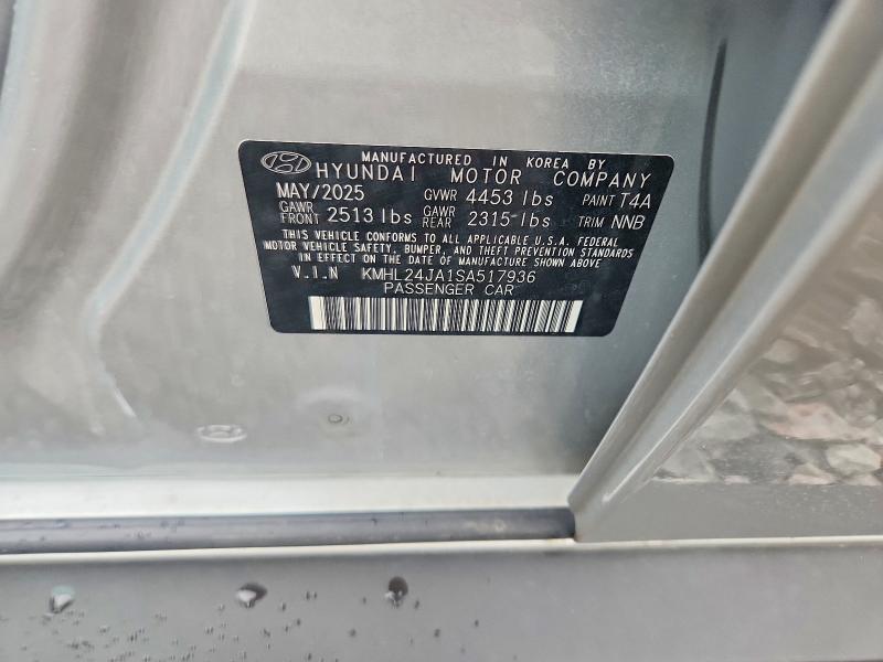 2025 Hyundai Sonata მანქანა იყიდება აუქციონზე, vin: KMHL24JA1SA517936, აუქციონის ნომერი: 58788446