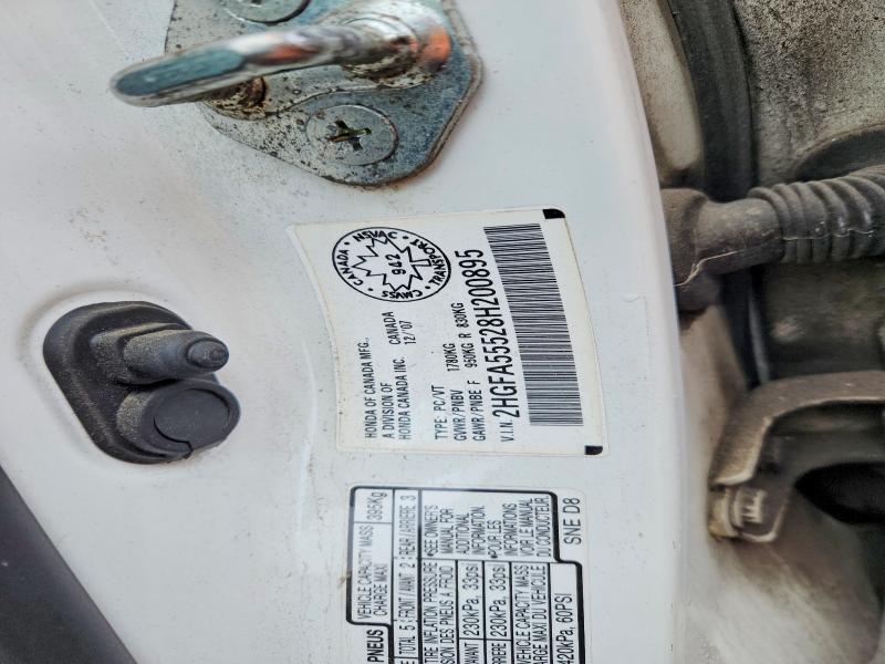 Продаж на аукціоні авто 2008 Honda Civic, vin: 2HGFA55528H200895, номер лоту: 54446356