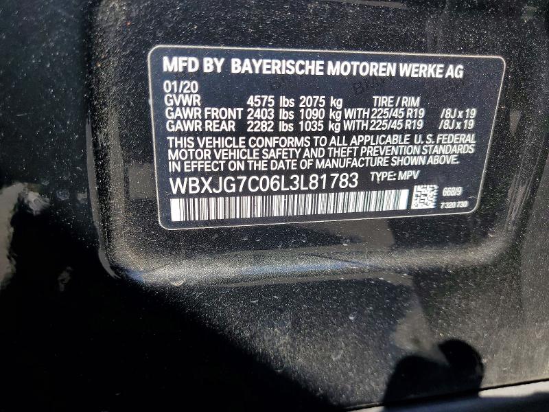 Продаж на аукціоні авто 2020 Bmw X1, vin: WBXJG7C06L3L81783, номер лоту: 58123826