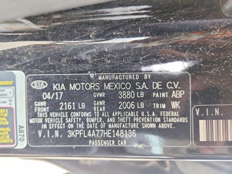 Aukcja sprzedaży 2017 Kia Forte, vin: 3KPFL4A77HE148136, numer aukcji: 55627866