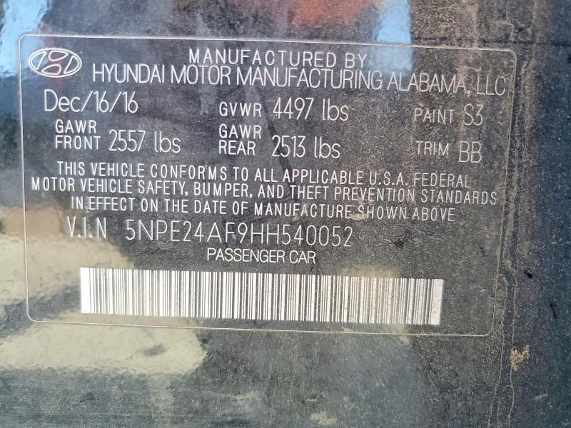 Продажа на аукционе авто 2017 Hyundai Sonata, vin: 5NPE24AF9HH540052, номер лота: 55633156