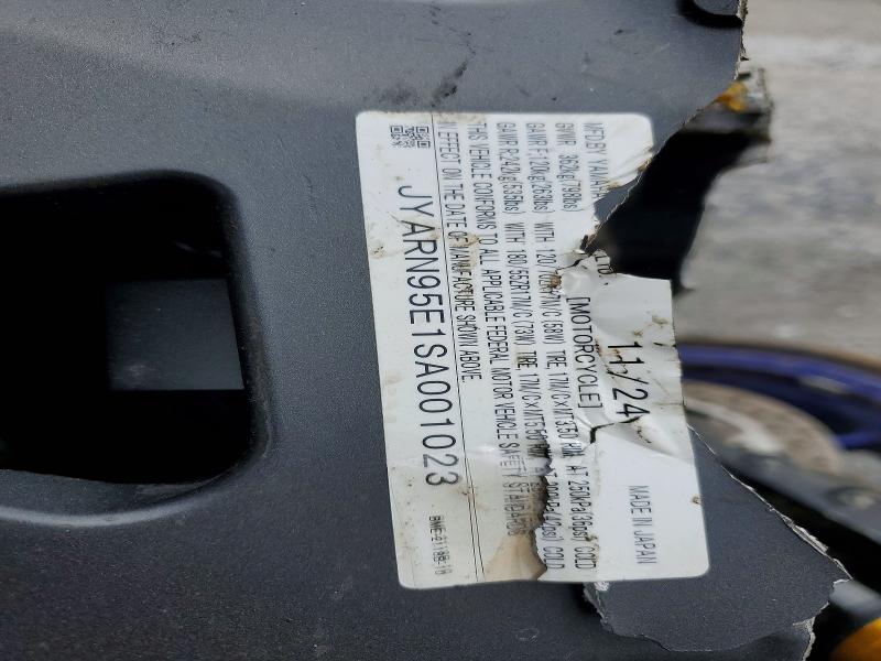58757486 :رقم المزاد ، JYARN95E1SA001023 vin ، 2025 Yamaha Mt09 مزاد بيع
