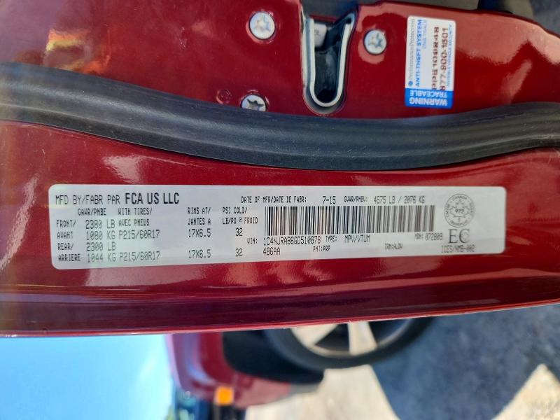 Aukcja sprzedaży 2016 Jeep Patriot, vin: 1C4NJRAB6GD510878, numer aukcji: 57579706