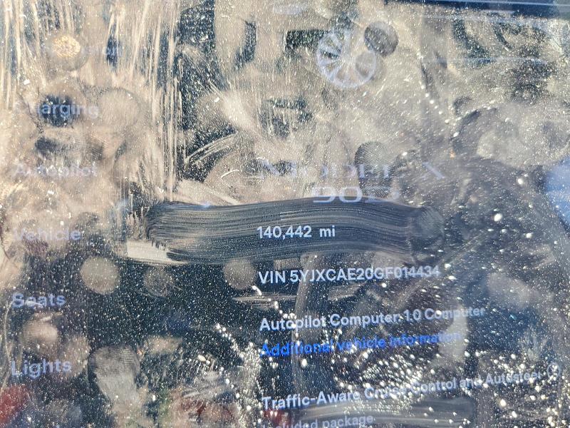 56883516 :رقم المزاد ، 5YJXCAE20GF014434 vin ، 2016 Tesla Model X مزاد بيع