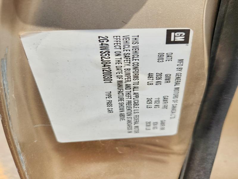 2004 Buick Century მანქანა იყიდება აუქციონზე, vin: 2G4WS52J841200301, აუქციონის ნომერი: 56498436