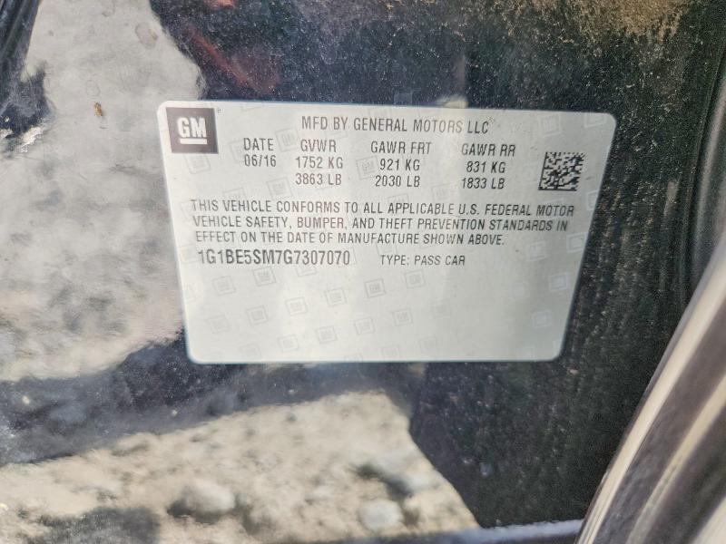 Продаж на аукціоні авто 2016 Chevrolet Cruze, vin: 1G1BE5SM7G7307070, номер лоту: 58627546