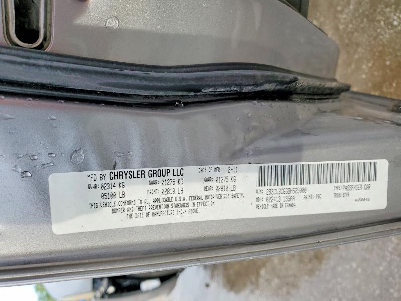 Продажа на аукционе авто 2011 Dodge Charger, vin: 2B3CL3CG6BH525000, номер лота: 58387776