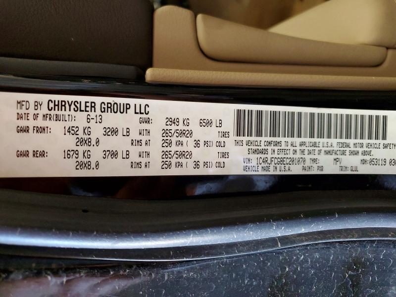 55973496 :رقم المزاد ، 1C4RJFCG8EC201070 vin ، 2014 Jeep Grand Cherokee مزاد بيع