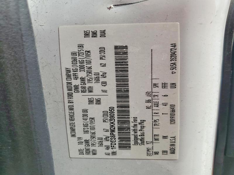 Aukcja sprzedaży 2019 Ford Transit, vin: 1FDES6PM2KKB90950, numer aukcji: 85964005