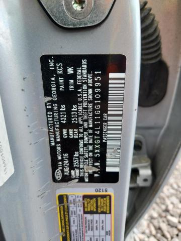 2016 Kia Optima მანქანა იყიდება აუქციონზე, vin: 5XXGT4L11GG109951, აუქციონის ნომერი: 58425756