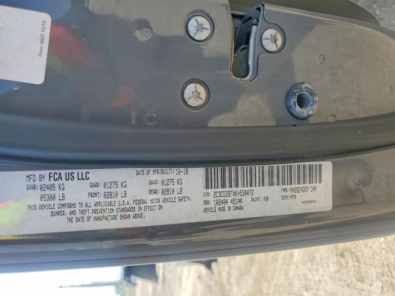 55793686 :رقم المزاد ، 2C3CDZBTXKH530072 vin ، 2019 Dodge Challenger مزاد بيع