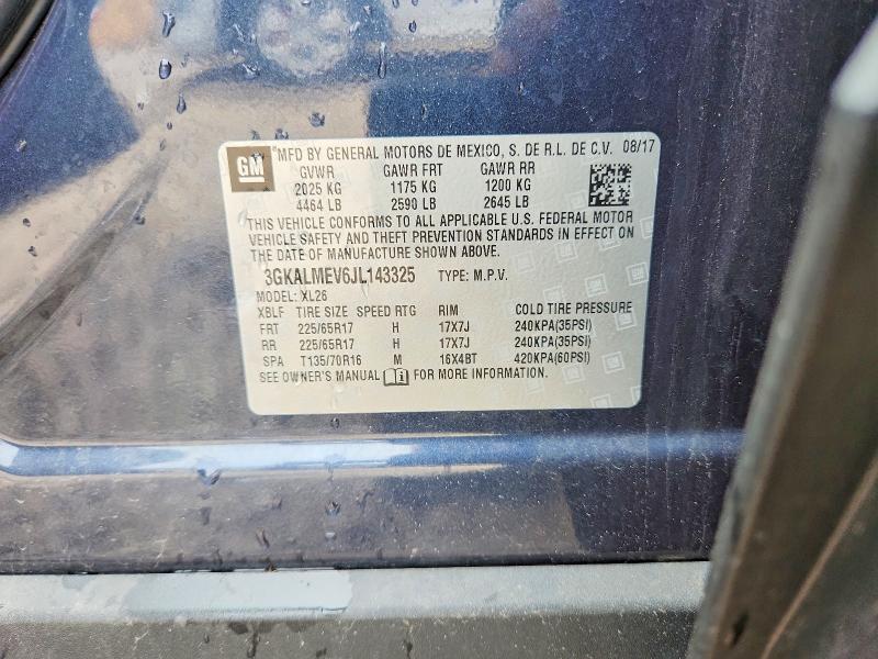 Aukcja sprzedaży 2018 Gmc Terrain, vin: 3GKALMEV6JL143325, numer aukcji: 55426476