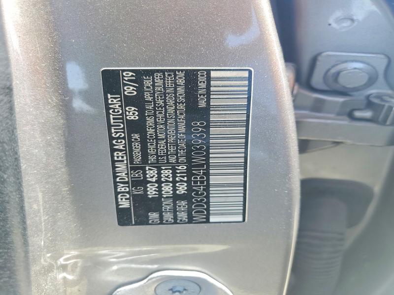 2020 Mercedes-benz A მანქანა იყიდება აუქციონზე, vin: WDD3G4EB4LW039398, აუქციონის ნომერი: 55817686