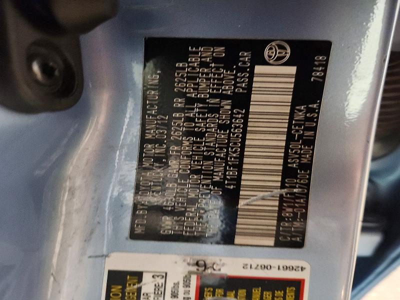 85624745 :رقم المزاد ، 4T1BF1FK5CU563642 vin ، 2012 Toyota Camry مزاد بيع