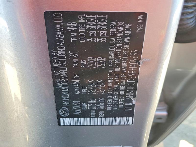 55751396 :رقم المزاد ، 5NMJFCDE9RH409699 vin ، 2024 Hyundai Tucson مزاد بيع
