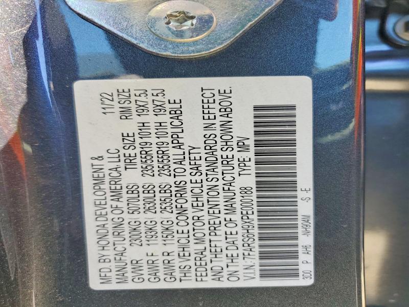Aukcja sprzedaży 2023 Honda Cr-v, vin: 7FARS6H9XPE000188, numer aukcji: 57737436