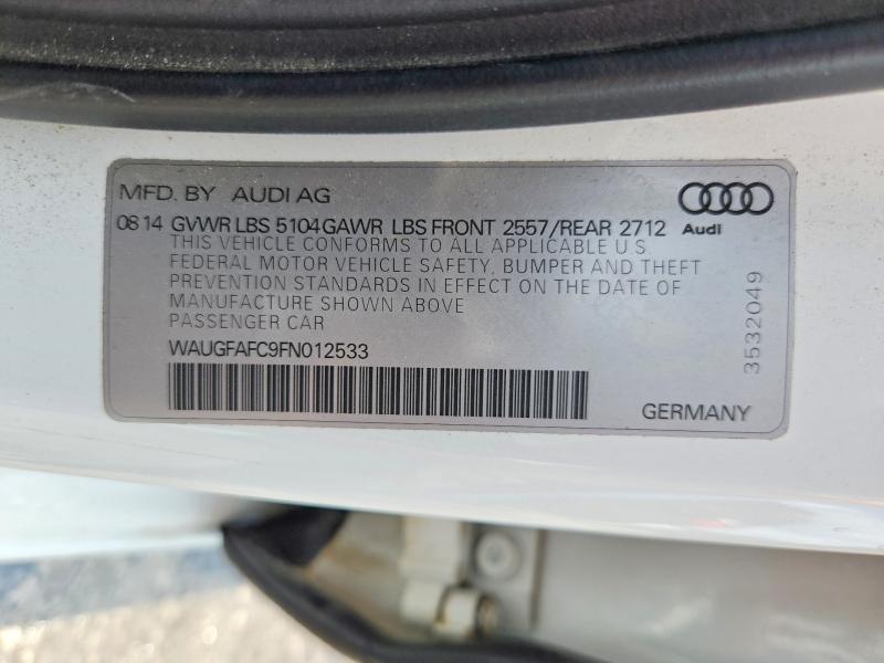 2015 Audi A6 2.0t Qu მანქანა იყიდება აუქციონზე, vin: WAUGFAFC9FN012533, აუქციონის ნომერი: 54431336