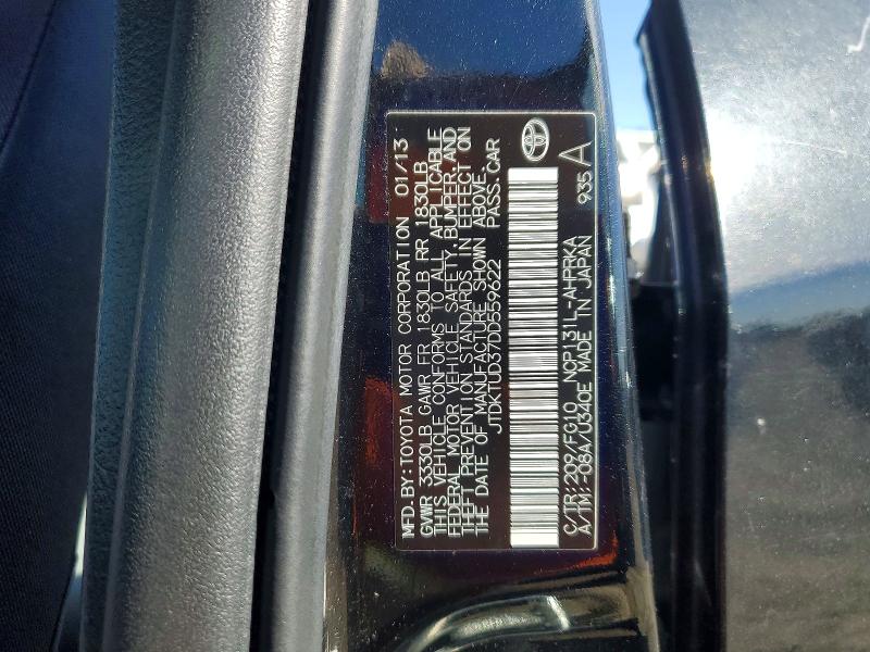 Продажа на аукционе авто 2013 Toyota Yaris, vin: JTDKTUD37DD559622, номер лота: 56807766