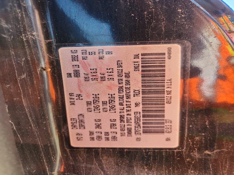 55116096 :رقم المزاد ، 1B7KF26WXRS602159 vin ، 1994 Dodge Ram 2500 مزاد بيع