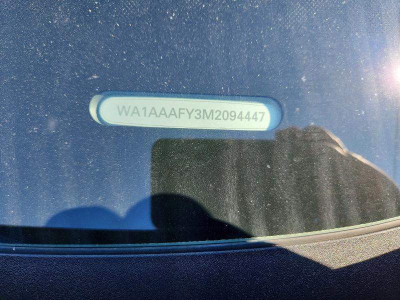 2021 Audi Q5 მანქანა იყიდება აუქციონზე, vin: WA1AAAFY3M2094447, აუქციონის ნომერი: 58058506