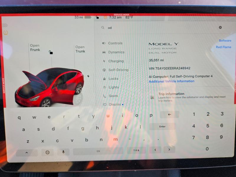 Aukcja sprzedaży 2024 Tesla Model Y, vin: 7SAYGDEE6RA248942, numer aukcji: 56295246