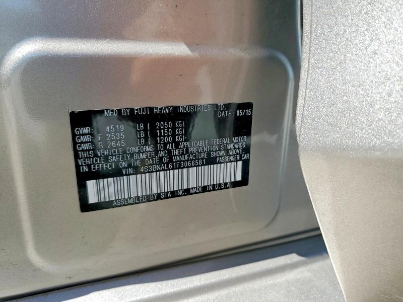 Aukcja sprzedaży 2015 Subaru Legacy, vin: 4S3BNAL61F3066581, numer aukcji: 56116986