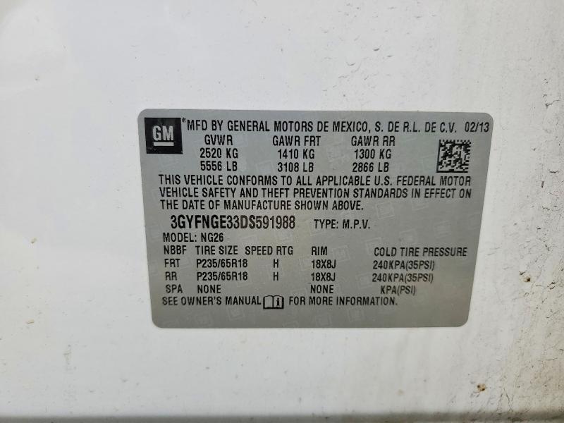 Продаж на аукціоні авто 2013 Cadillac Srx, vin: 3GYFNGE33DS591988, номер лоту: 58875826