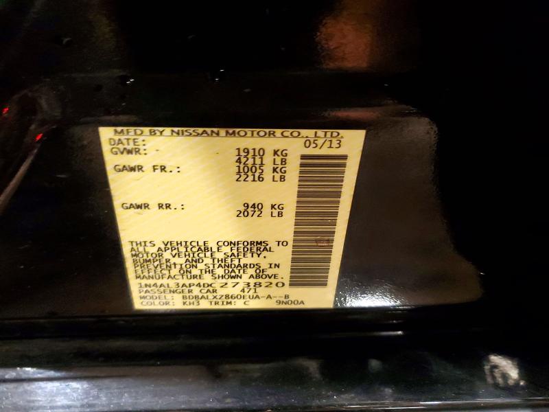 Aukcja sprzedaży 2013 Nissan Altima, vin: 1N4AL3AP4DC273820, numer aukcji: 56296966