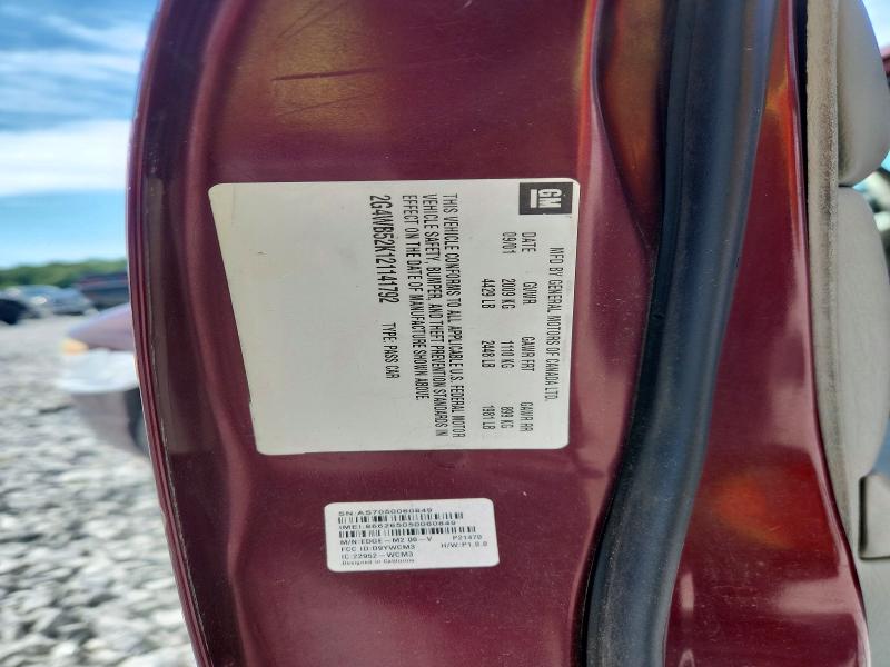 2002 Buick Regal მანქანა იყიდება აუქციონზე, vin: 2G4WB52K121141792, აუქციონის ნომერი: 56928506